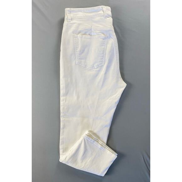 Lucky Brand Emma Crop 5-Pocket Comfort Stretch Denim Jeans. White, Women's 16W. - Picture 2 of 8